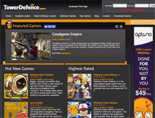 Tablet Screenshot of playtowerdefensegames.com